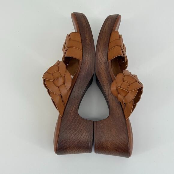BOC by Born Jillian Block Heel Double Strap Slide Sandal Tan Size 7 Summer Retro - Picture 9 of 10